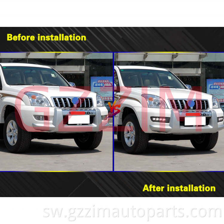 Sehemu za gari za gari wakati wa mchana zinazoendesha taa za LED DRL kwa Prado 2003-2009
